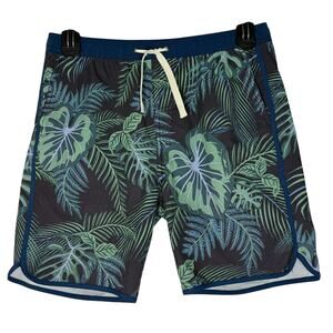 Fair Harbor Men’s Tropical Board Shorts XL Palm Leaf Swim Trunks Beach